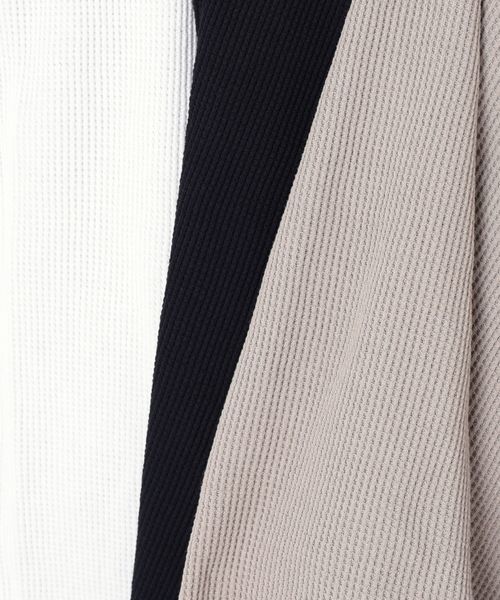 liflattie ships（リフラティ シップス）の「liflattie ships:ワッフル2WAYフレンチスリーブ◇（Tシャツ/カットソー・レディース・オフホワイト/ブラック/ベージュ/オレンジ/グリーン・SMALL/MEDIUM）」の15枚目の写真