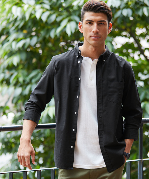 セール 高密度オックスフォードストレッチボタンダウンシャツ 7分袖 半袖 シャツ ブラウス Bark Manhattan バークマンハッタン のファッション通販 Zozotown