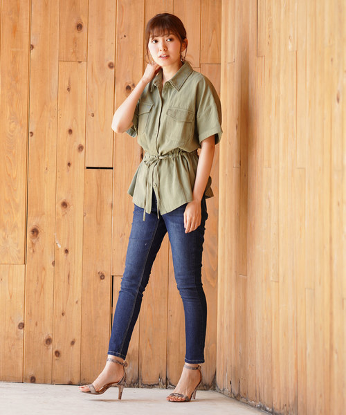 rps(アールピーエス)の「半袖ミリタリーシャツ(シャツ/ブラウス・レディース・アイボリー/ブラウン/ベージュ/カーキ・M)」の16枚目の写真