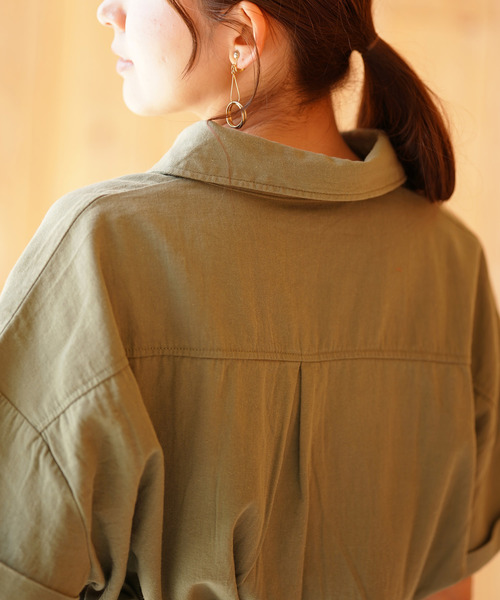 rps(アールピーエス)の「半袖ミリタリーシャツ(シャツ/ブラウス・レディース・アイボリー/ブラウン/ベージュ/カーキ・M)」の13枚目の写真