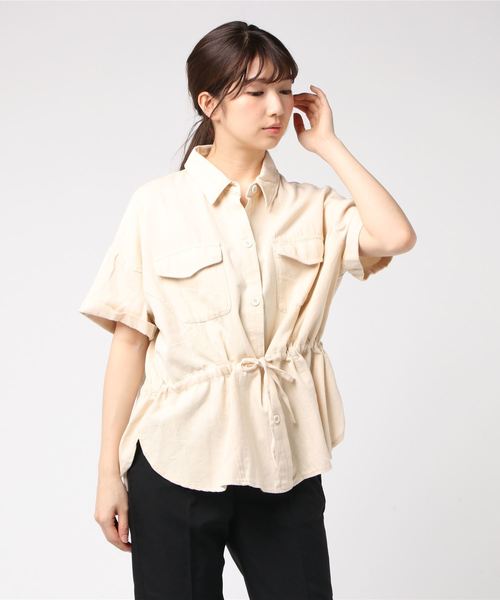 rps(アールピーエス)の「半袖ミリタリーシャツ(シャツ/ブラウス・レディース・アイボリー/ブラウン/ベージュ/カーキ・M)」の19枚目の写真