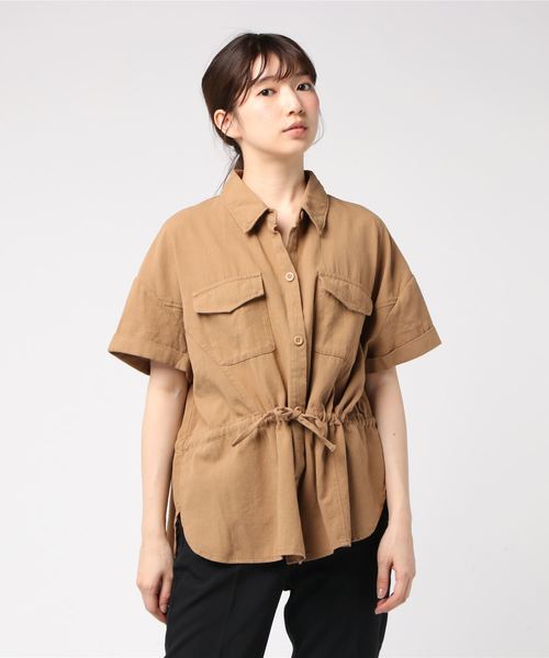 rps(アールピーエス)の「半袖ミリタリーシャツ(シャツ/ブラウス・レディース・アイボリー/ブラウン/ベージュ/カーキ・M)」の17枚目の写真