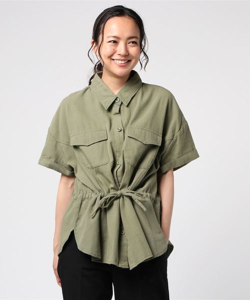 rps(アールピーエス)の「半袖ミリタリーシャツ(シャツ/ブラウス・レディース・アイボリー/ブラウン/ベージュ/カーキ・M)」の20枚目の写真