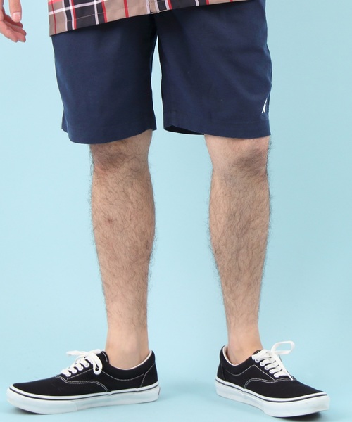 KANGOL(カンゴール)の「【別注】KANGOL×8(eight) コラボ リネンショートパンツ(チノパンツ・メンズ・ホワイト/ブラック/ベージュ/カーキ/ネイビー・MEDIUM/LARGE/X-LARGE)」の1枚目の写真