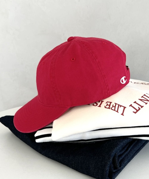 Champion（チャンピオン）の「【Champion】クラシック ウォッシュド コットン ベースボールキャップ / Classic Washed Twill Cap（キャップ・レディース・ブラック/ネイビー/グレー/カーキ/ホワイト/マルーン/ダークグリーン/パープル/レッド/ブルー・FREE）」の9枚目の写真
