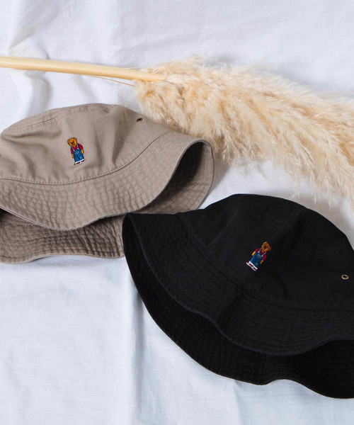 WEGO（ウィゴー）の「WEGO/ベア刺繍バケットハット（ハット・メンズ・ブラック/ダークベージュ・FREE）」の14枚目の写真