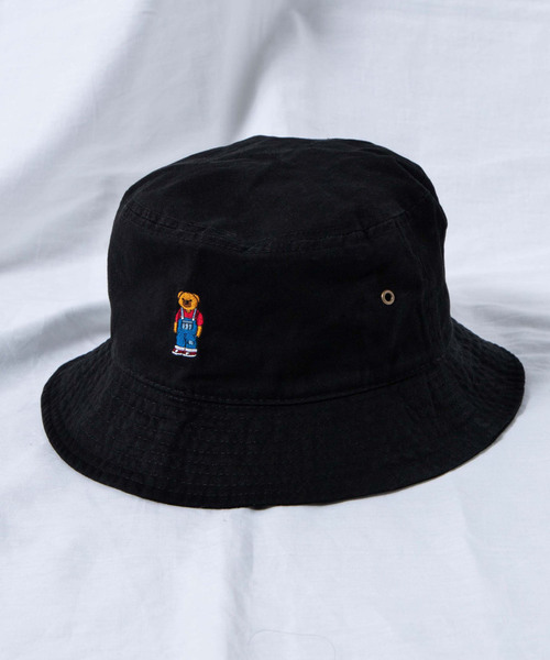 WEGO（ウィゴー）の「WEGO/ベア刺繍バケットハット（ハット・メンズ・ブラック/ダークベージュ・FREE）」の12枚目の写真