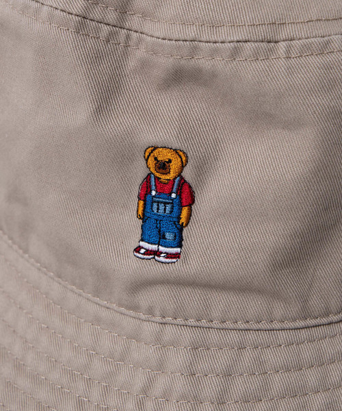 WEGO（ウィゴー）の「WEGO/ベア刺繍バケットハット（ハット・メンズ・ブラック/ダークベージュ・FREE）」の7枚目の写真