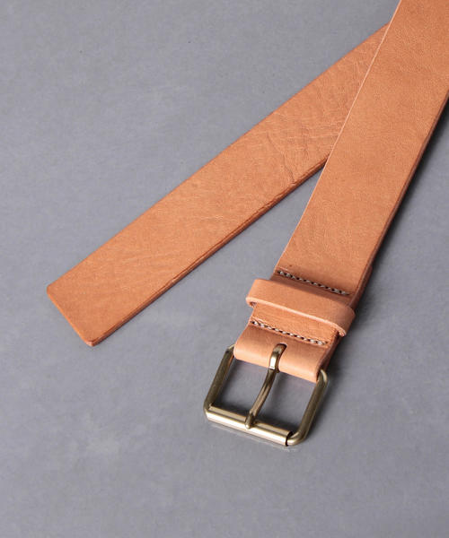 UNITED ARROWS（ユナイテッドアローズ）の「＜TUBE（チューブ）＞ レザー ベルト◆（ベルト・メンズ・ベージュ/ブラック・MEDIUM/LARGE）」の4枚目の写真