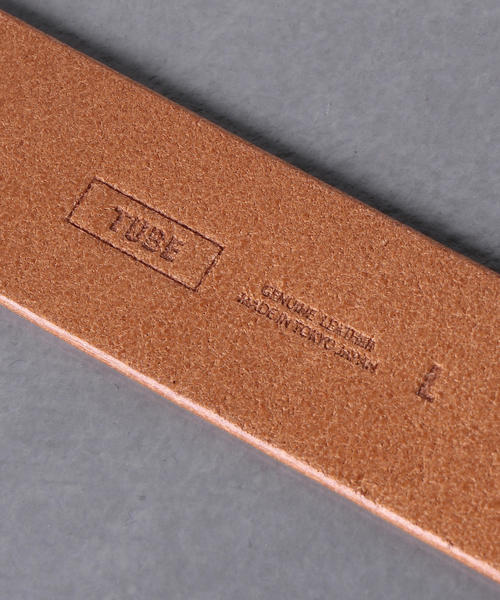 UNITED ARROWS（ユナイテッドアローズ）の「＜TUBE（チューブ）＞ レザー ベルト◆（ベルト・メンズ・ベージュ/ブラック・MEDIUM/LARGE）」の3枚目の写真
