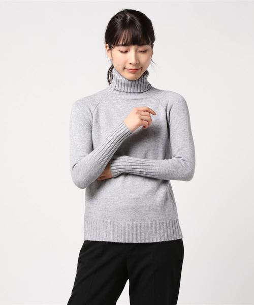 DAYRA（デイラ）の「リブ袖タートルネックニットセーター（ニット/セーター・レディース・ブラック/ベージュ/ライトブラウン/ホワイト/杢グレー・FREE/XL）」の17枚目の写真