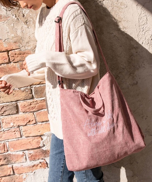 セール オリジナルメッセージロゴコーデュロイトート トートバッグ Edit Sheen エディットシーン のファッション通販 Zozotown