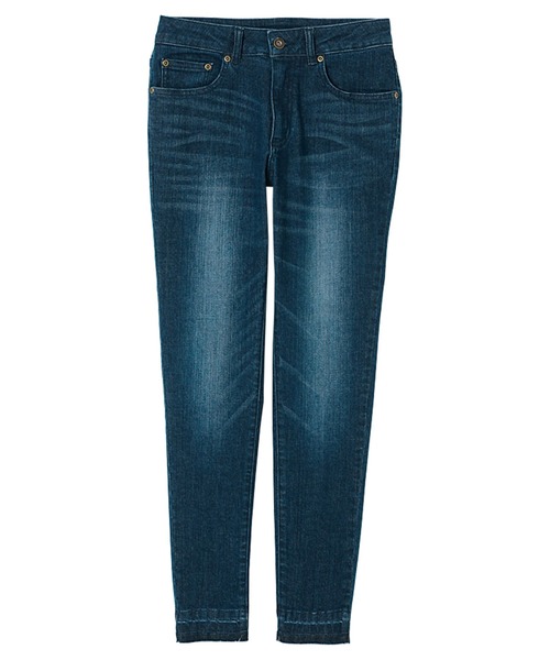 RANAN（ラナン）の「裾カットオフデザインスキニーデニム（デニムパンツ・レディース・オフホワイト/インディゴブルー/グレー・61/64/67/70/73）」の16枚目の写真