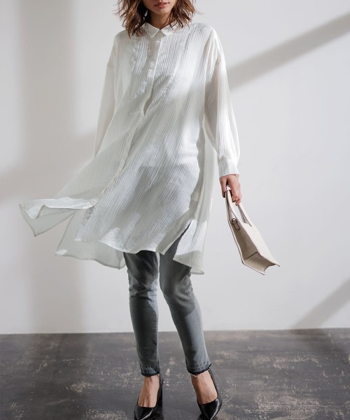 RANAN（ラナン）の「裾カットオフデザインスキニーデニム（デニムパンツ・レディース・オフホワイト/インディゴブルー/グレー・61/64/67/70/73）」の8枚目の写真