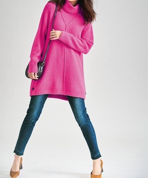 RANAN（ラナン）の「裾カットオフデザインスキニーデニム（デニムパンツ・レディース・オフホワイト/インディゴブルー/グレー・61/64/67/70/73）」の7枚目の写真