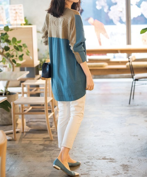 RANAN（ラナン）の「裾カットオフデザインスキニーデニム（デニムパンツ・レディース・オフホワイト/インディゴブルー/グレー・61/64/67/70/73）」の11枚目の写真