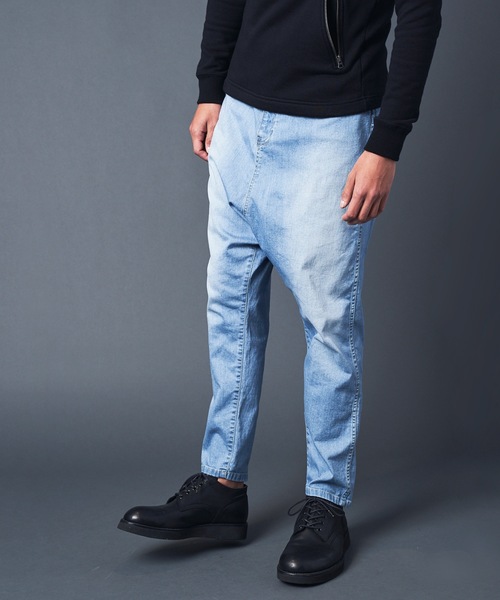 Magine(マージン)の「BLEACH STRETCH SARUEL DENIM 5PKT PANTS 20SS:ブリーチ ストレッチ サルファーデニム5Pパンツ(デニムパンツ)」|ライトブルー