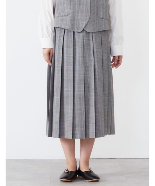 POU DOU DOU(プードゥドゥ)の「E/Rプリーツスカート(スカート・レディース・ブラック/イエロー/スミクロ・3)」の3枚目の写真