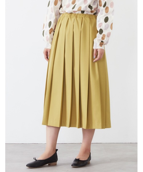 POU DOU DOU(プードゥドゥ)の「E/Rプリーツスカート(スカート・レディース・ブラック/イエロー/スミクロ・3)」の1枚目の写真
