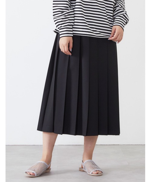 POU DOU DOU(プードゥドゥ)の「E/Rプリーツスカート(スカート・レディース・ブラック/イエロー/スミクロ・3)」の2枚目の写真