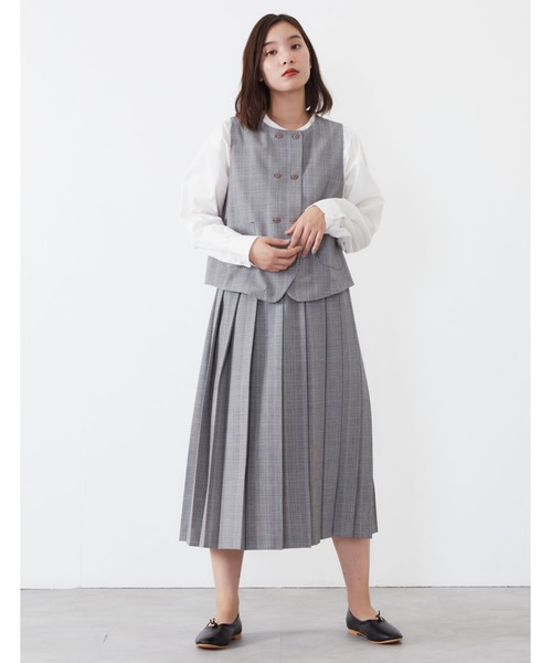 POU DOU DOU(プードゥドゥ)の「E/Rプリーツスカート(スカート・レディース・ブラック/イエロー/スミクロ・3)」の4枚目の写真