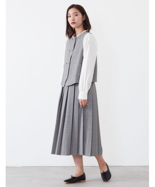 POU DOU DOU(プードゥドゥ)の「E/Rプリーツスカート(スカート・レディース・ブラック/イエロー/スミクロ・3)」の5枚目の写真