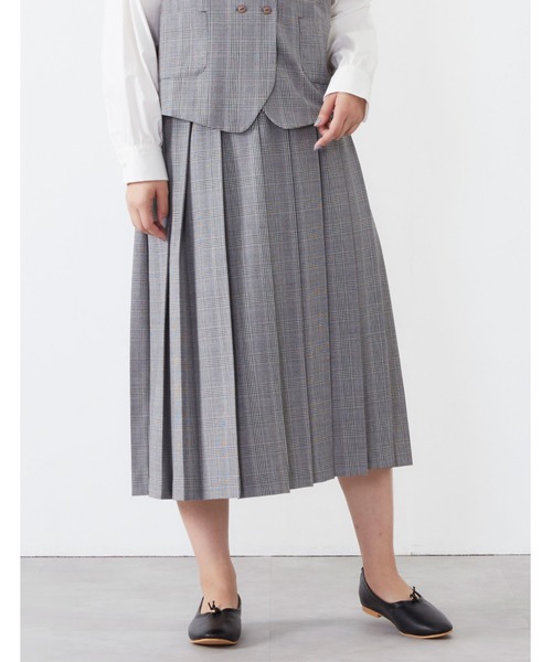 POU DOU DOU(プードゥドゥ)の「E/Rプリーツスカート(スカート・レディース・ブラック/イエロー/スミクロ・3)」の6枚目の写真