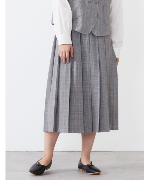 POU DOU DOU(プードゥドゥ)の「E/Rプリーツスカート(スカート・レディース・ブラック/イエロー/スミクロ・3)」の7枚目の写真