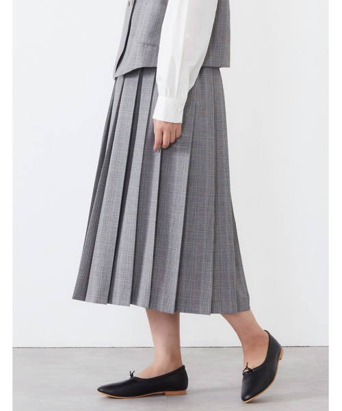 POU DOU DOU(プードゥドゥ)の「E/Rプリーツスカート(スカート・レディース・ブラック/イエロー/スミクロ・3)」の8枚目の写真