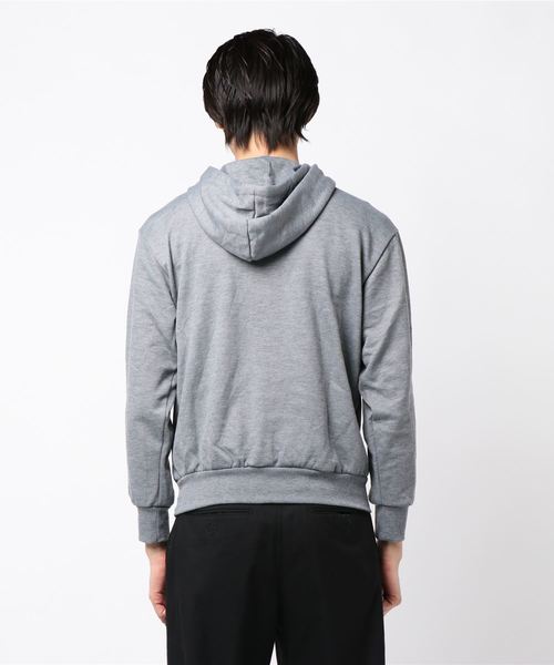 STYLEBLOCK（スタイルブロック）の「裏毛サーフ2ラインボックスロゴプリントスウェットパーカー（パーカー・メンズ・ベージュ系その他/ホワイト系その他4/ブラック系その他4/ブラック系その他5/グレー系その他4/グレー系その他5/ベージュ系その他2/ベージュ/ネイビー/ブルー系その他2/ブルー系その他/ホワイト/グレー系その他3/ブラック/ホワイト系その他/グレー/ブラック系その他/グレー系その他・M/L/LL）」の20枚目の写真