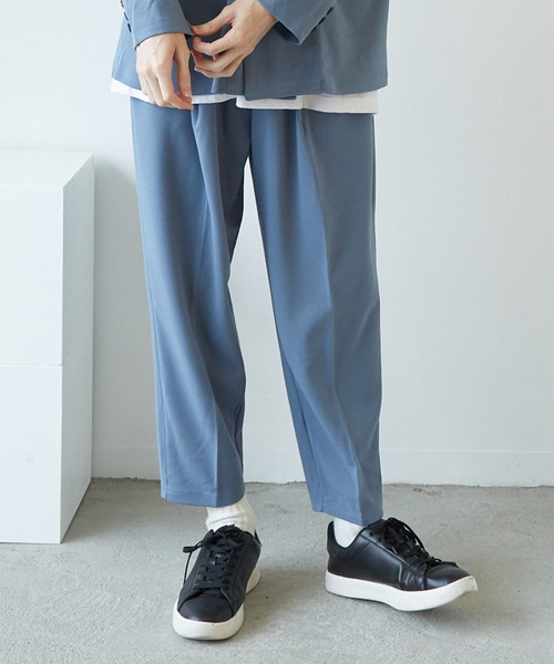 B.I.D.(ビーアイディー)の「梨地 アンクルワイドテーパードパンツ(スラックス・レディース・ブラック/ブラウン/ベージュ/ネイビー/ミント/グレイッシュベージュ/ブルー/ライトベージュ/ライトグレー/グレー系・MEDIUM/LARGE)」の10枚目の写真