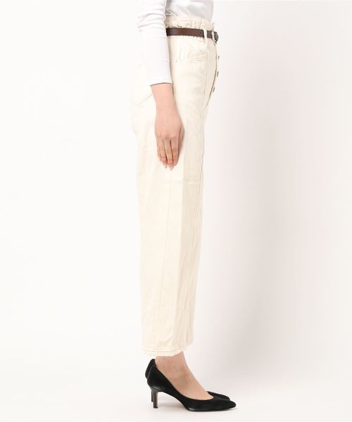 one way（ワンウェイ）の「【oneway】ベルト付きデニムワイド（デニムパンツ・レディース・ホワイト/ダークブルー/ライトブルー/ブラック・M/S）」の5枚目の写真