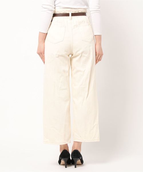 one way（ワンウェイ）の「【oneway】ベルト付きデニムワイド（デニムパンツ・レディース・ホワイト/ダークブルー/ライトブルー/ブラック・M/S）」の6枚目の写真