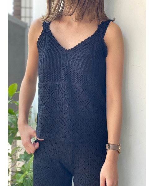 one way(ワンウェイ)の「クロシェキャミ(キャミソール・レディース・ベージュ/ホワイト/ブラック・FREE)」の7枚目の写真