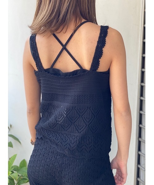 one way(ワンウェイ)の「クロシェキャミ(キャミソール・レディース・ベージュ/ホワイト/ブラック・FREE)」の4枚目の写真