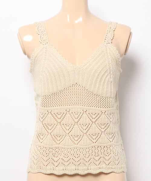 one way(ワンウェイ)の「クロシェキャミ(キャミソール・レディース・ベージュ/ホワイト/ブラック・FREE)」の13枚目の写真