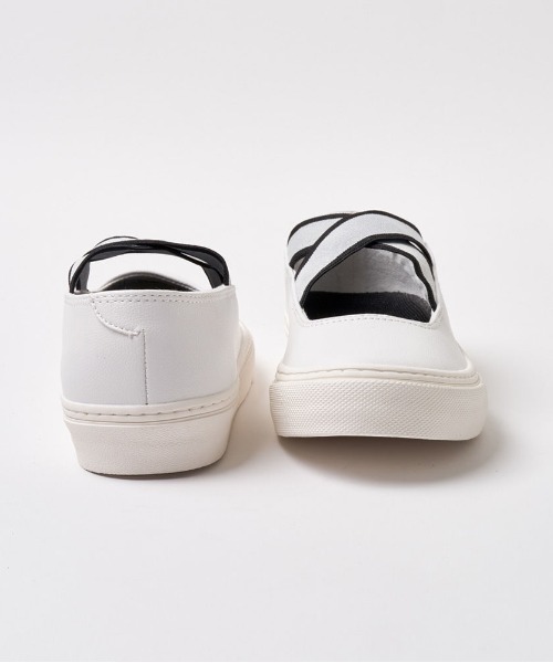 re:tack（レタック）の「【re:tack/レタック】PAREN LEATHER SLIP ON（スニーカー・メンズ・ホワイト×ホワイト/ブラック×ブラック・23cm/24cm/25cm/28cm）」の6枚目の写真