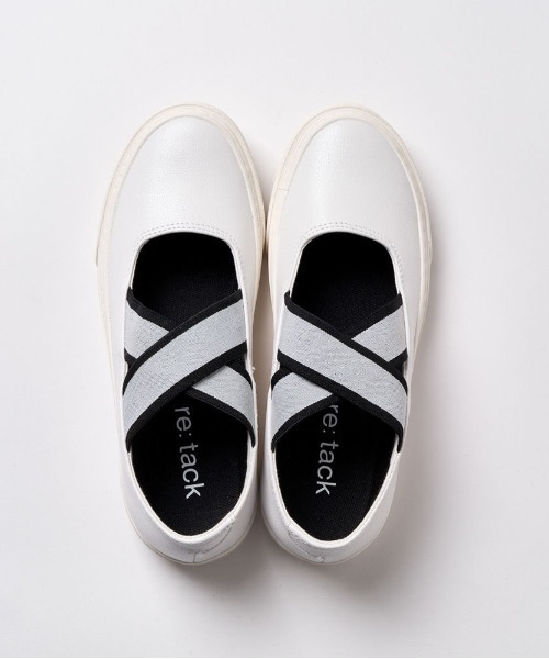 re:tack（レタック）の「【re:tack/レタック】PAREN LEATHER SLIP ON（スニーカー・メンズ・ホワイト×ホワイト/ブラック×ブラック・23cm/24cm/25cm/28cm）」の11枚目の写真