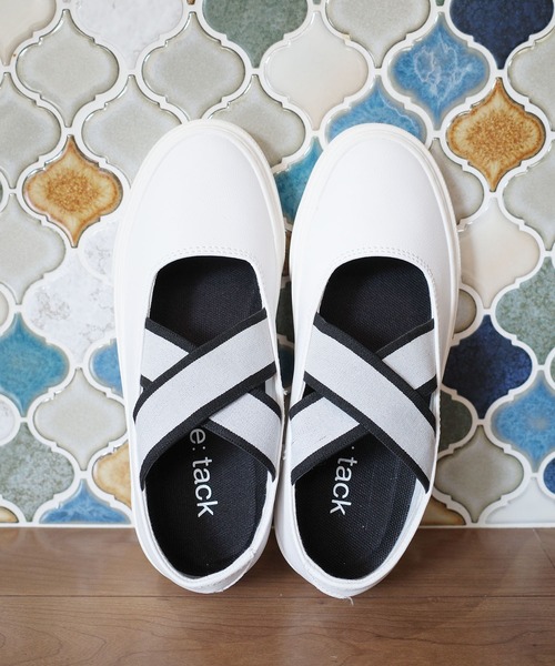 re:tack（レタック）の「【re:tack/レタック】PAREN LEATHER SLIP ON（スニーカー・メンズ・ホワイト×ホワイト/ブラック×ブラック・23cm/24cm/25cm/28cm）」の22枚目の写真