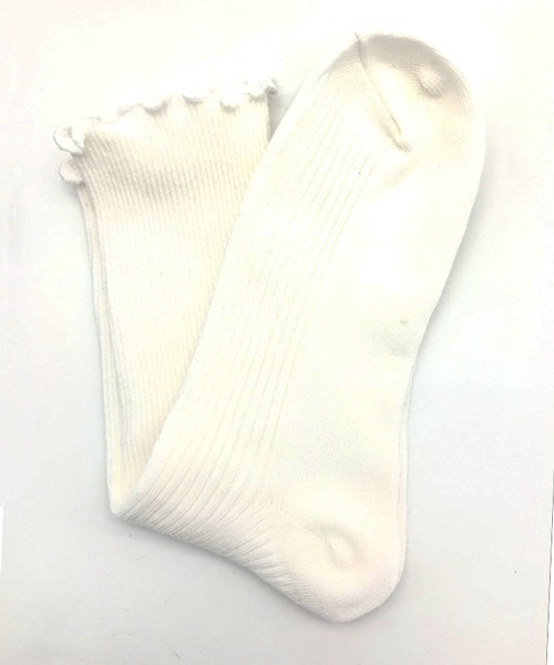 Futier land(フューティアランド)の「メローリブソックス(ソックス/靴下・レディース・ホワイト/ブラック・FREE)」の7枚目の写真