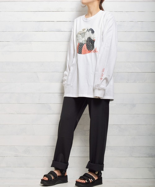 THE Nookie（ザヌーキー）の「/THE nookie/SYUNGA LS TEE（Tシャツ/カットソー・レディース・ホワイト/ブラック・FREE）」の7枚目の写真
