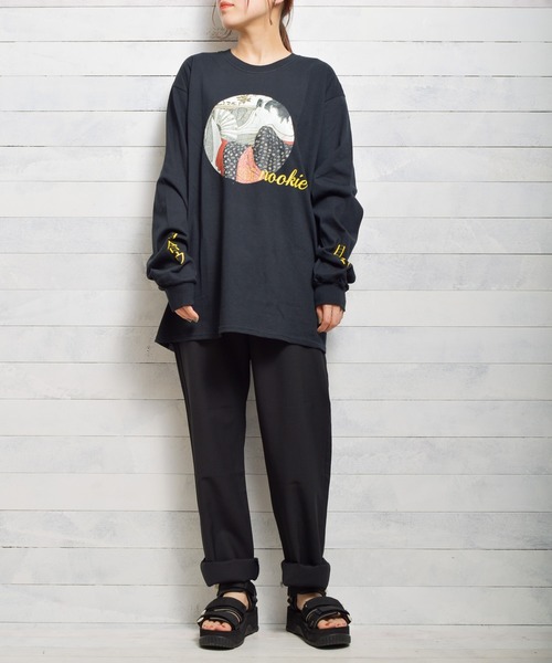 THE Nookie（ザヌーキー）の「/THE nookie/SYUNGA LS TEE（Tシャツ/カットソー・レディース・ホワイト/ブラック・FREE）」の9枚目の写真