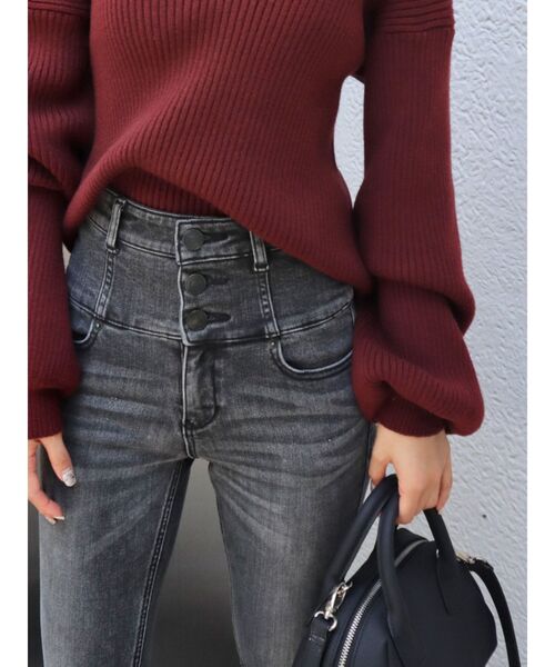 EMODA（エモダ）の「【ELDER】FIXハイウエストデニム（デニムパンツ・レディース・ブラック/インディゴブルー/ブルー/グレー・SMALL/MEDIUM/X-SMALL）」の12枚目の写真