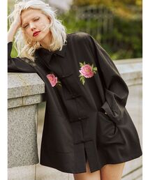 jouetie | チャイナフラワーシャツ【カンフー】【エコレザー】(シャツ/ブラウス)