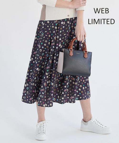 美品✨希少【Paul Smith】幾何学 アートプリント フレア スカート Paul Smith(ポールスミス)の「【WEB限定アイテム】LOCKETS