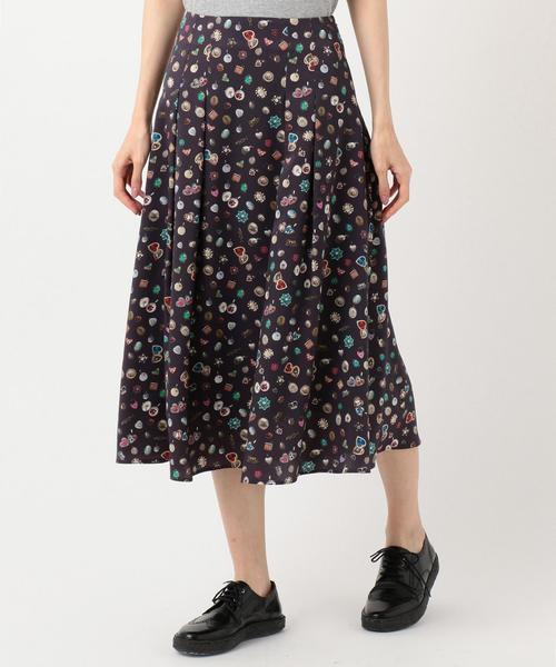 Paul Smith 未使用品♪洗える♪大人ライン♪アートフラワースカート Paul Smith BLACK Paul by Paul Smith（ポールスミスブラック