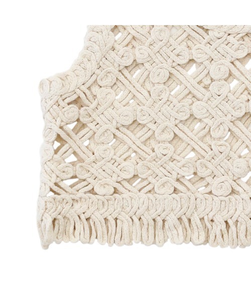 select MOCA（セレクトモカ）の「マクラメロープベスト（ベスト・レディース・アイボリー・FREE）」の16枚目の写真