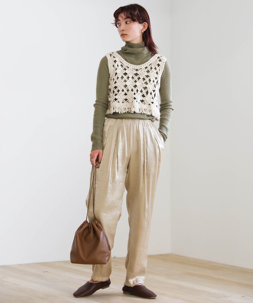 select MOCA（セレクトモカ）の「マクラメロープベスト（ベスト・レディース・アイボリー・FREE）」の9枚目の写真