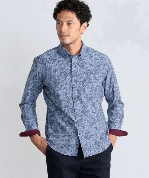 MEN'S BIGI（メンズビギ）の「ペイズリージャガード シャツ（シャツ/ブラウス・メンズ・ネイビー/ブラック/ボルドー・01/02/03/04）」の11枚目の写真