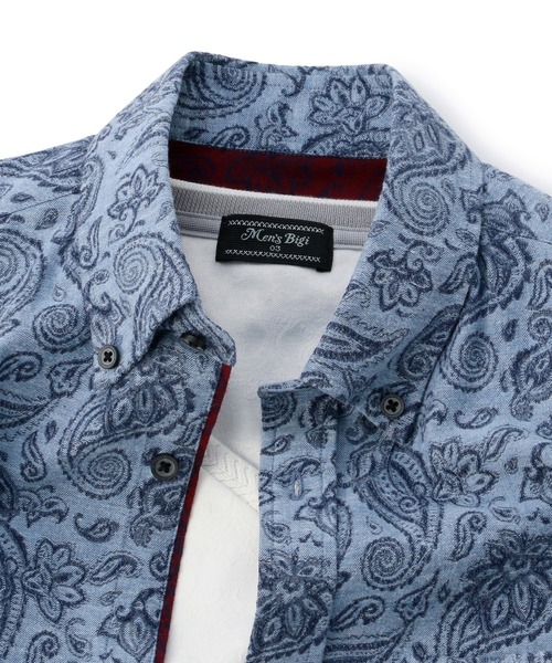 MEN'S BIGI（メンズビギ）の「ペイズリージャガード シャツ（シャツ/ブラウス・メンズ・ネイビー/ブラック/ボルドー・01/02/03/04）」の15枚目の写真